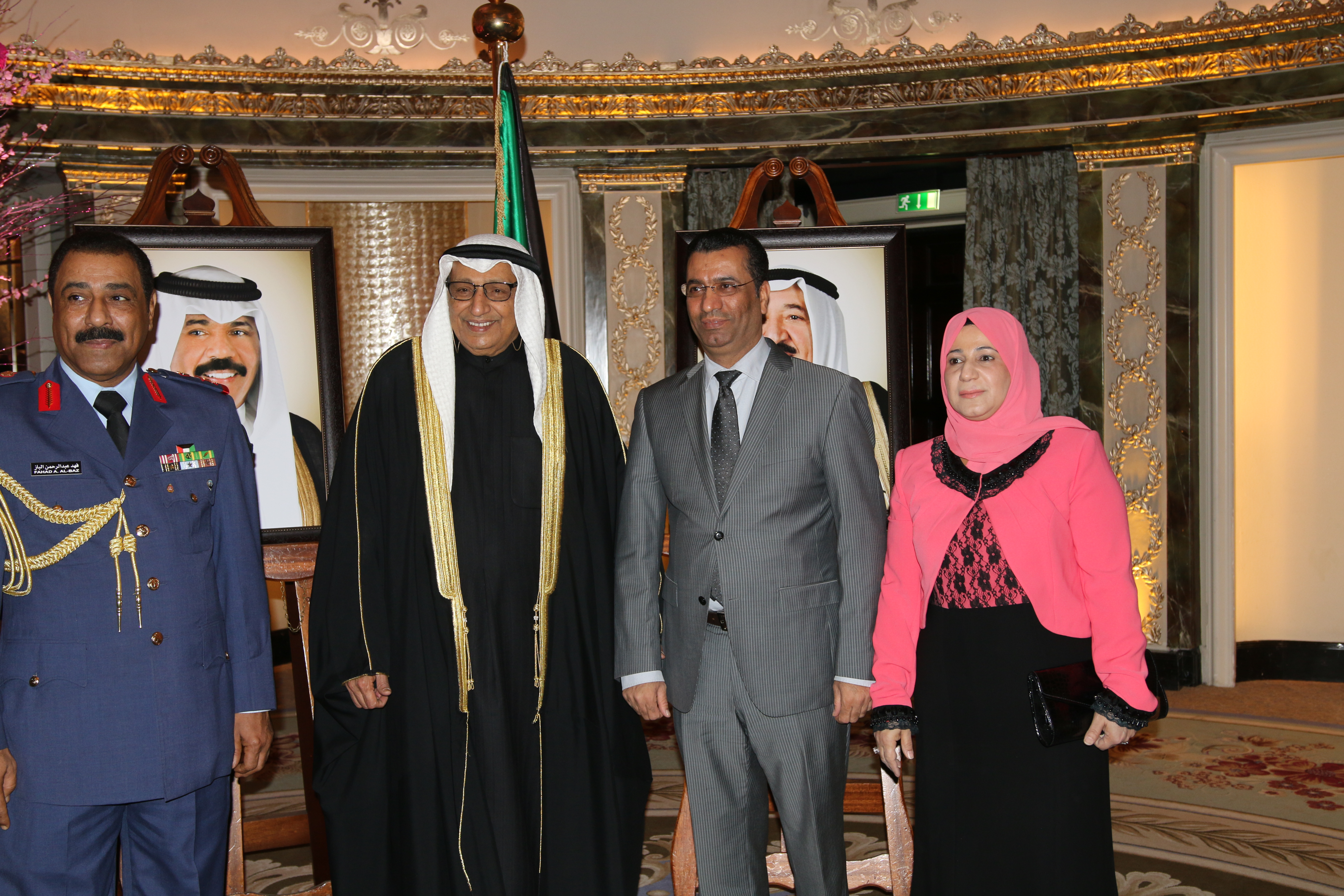 Ambassador of Iraq Dr Saleh Altamimi with his wife and H.E Aldwaisan