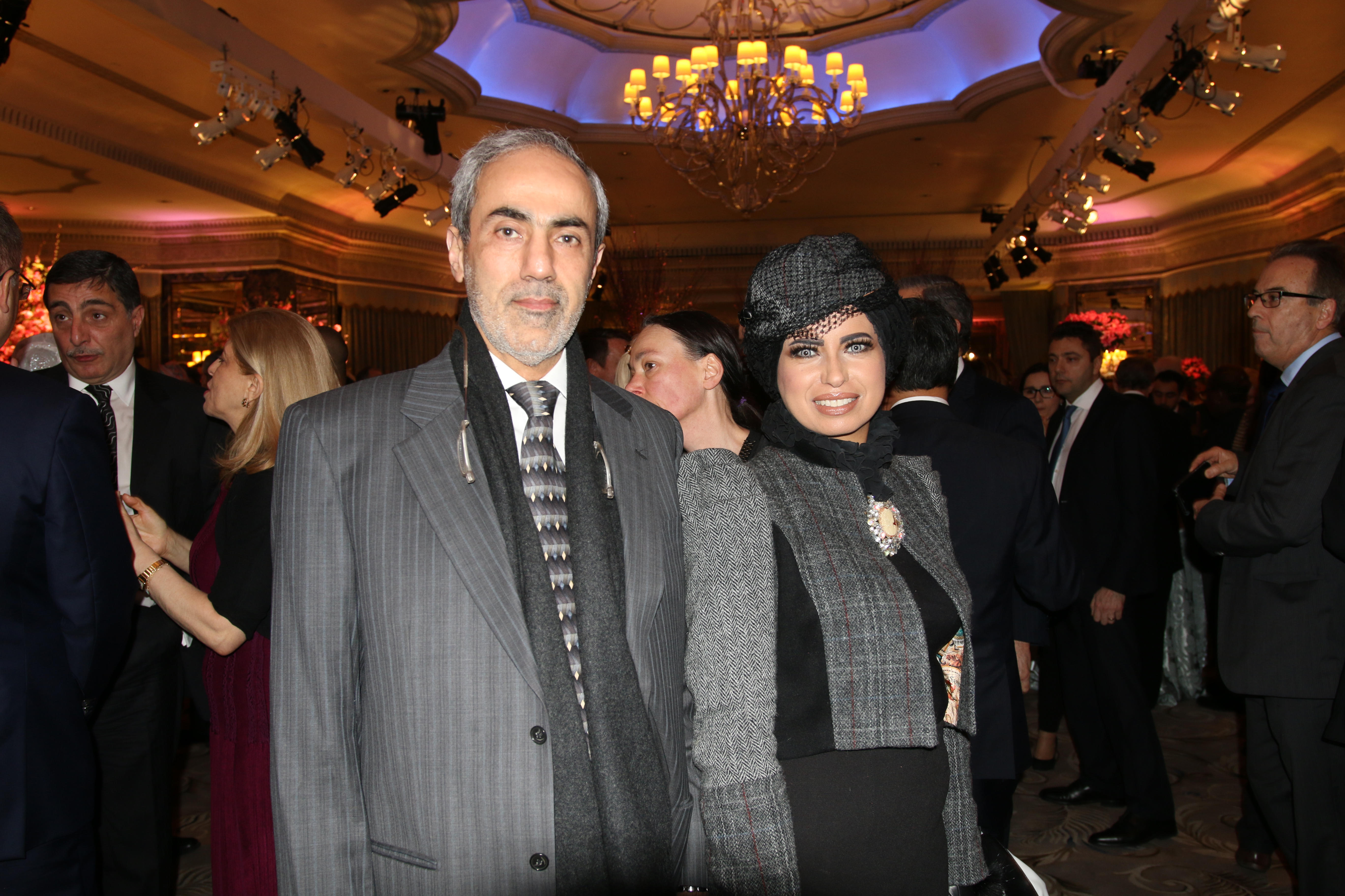 Kuwaiti designer montha Alojaiel with her husband Dr Marzouk Albadr