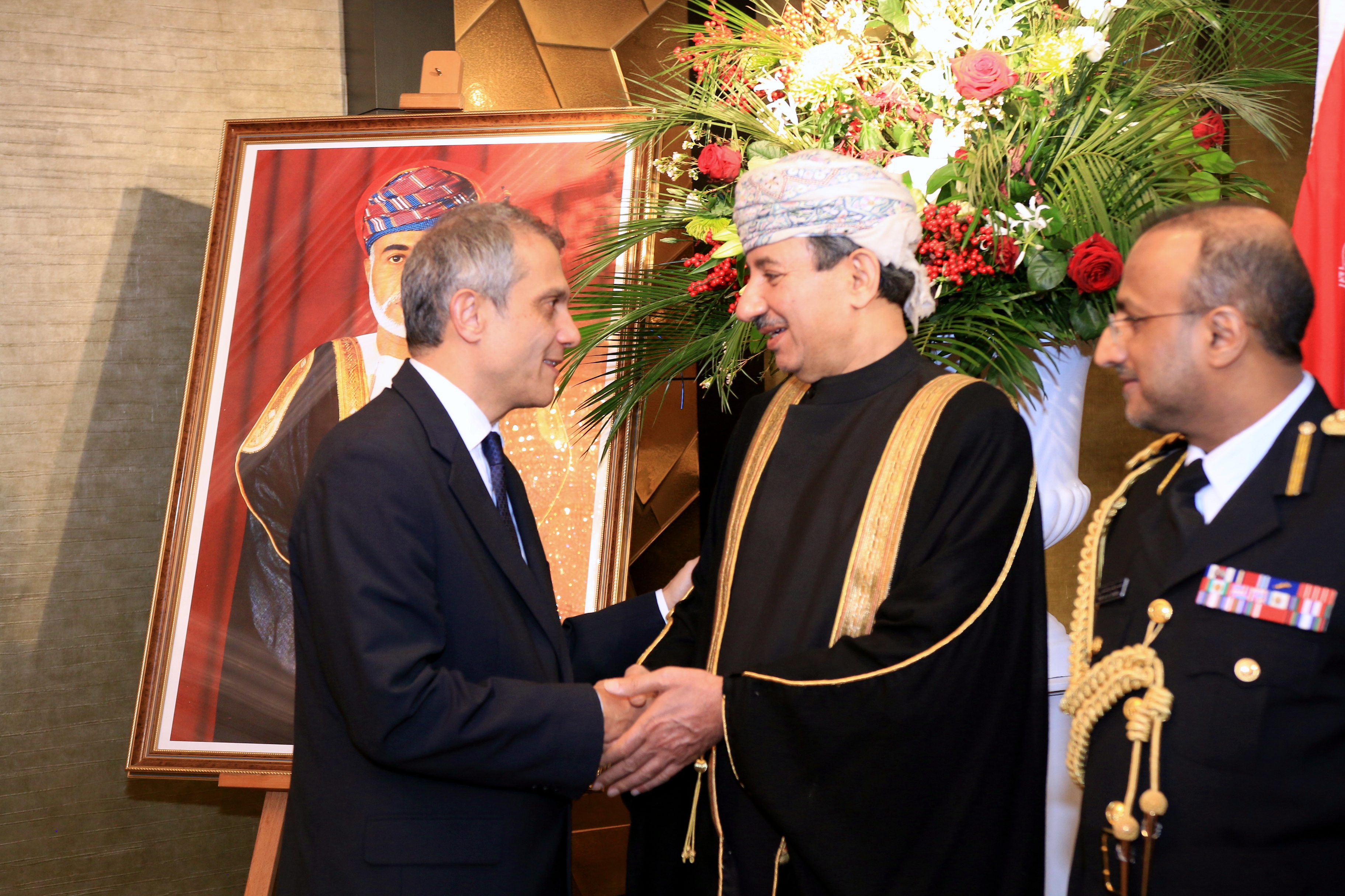 Turkish Ambassador to London Ümit Yalçın with the Ambassador of Oman