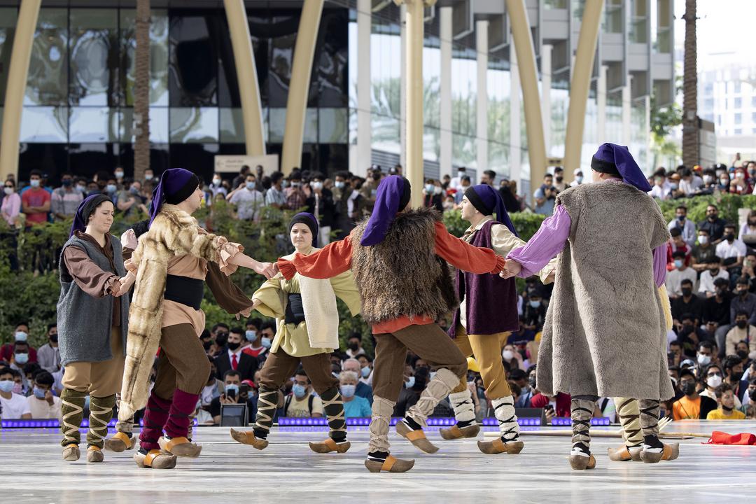 Music in the Garden by Andorran cultural performers at Al Wasl