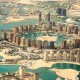 The Pearl of Doha in Qatar aerial view