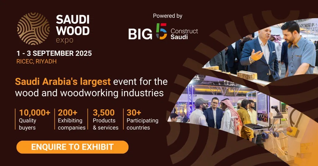 The Riyadh International Convention & Exhibition Centre will host the second Saudi Wood Expo from September 1–3, 2025.